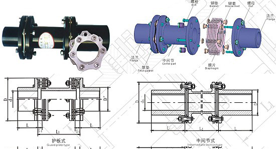 JM單膜片聯軸器結構