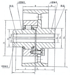 ZLL型帶制動輪彈性注銷聯軸器結構