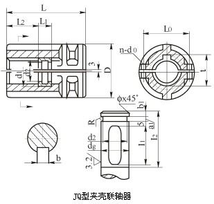 JQ夾殼聯軸器尺寸