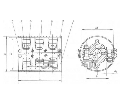 夾殼聯軸器圖紙