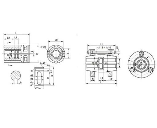 夾殼聯軸器圖紙